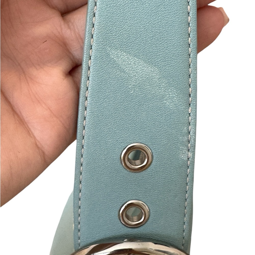 Coach Vintage 9541 Shoulder bag‎ light blue Leather Shoulder/ Handbag . - Picture 11 of 12